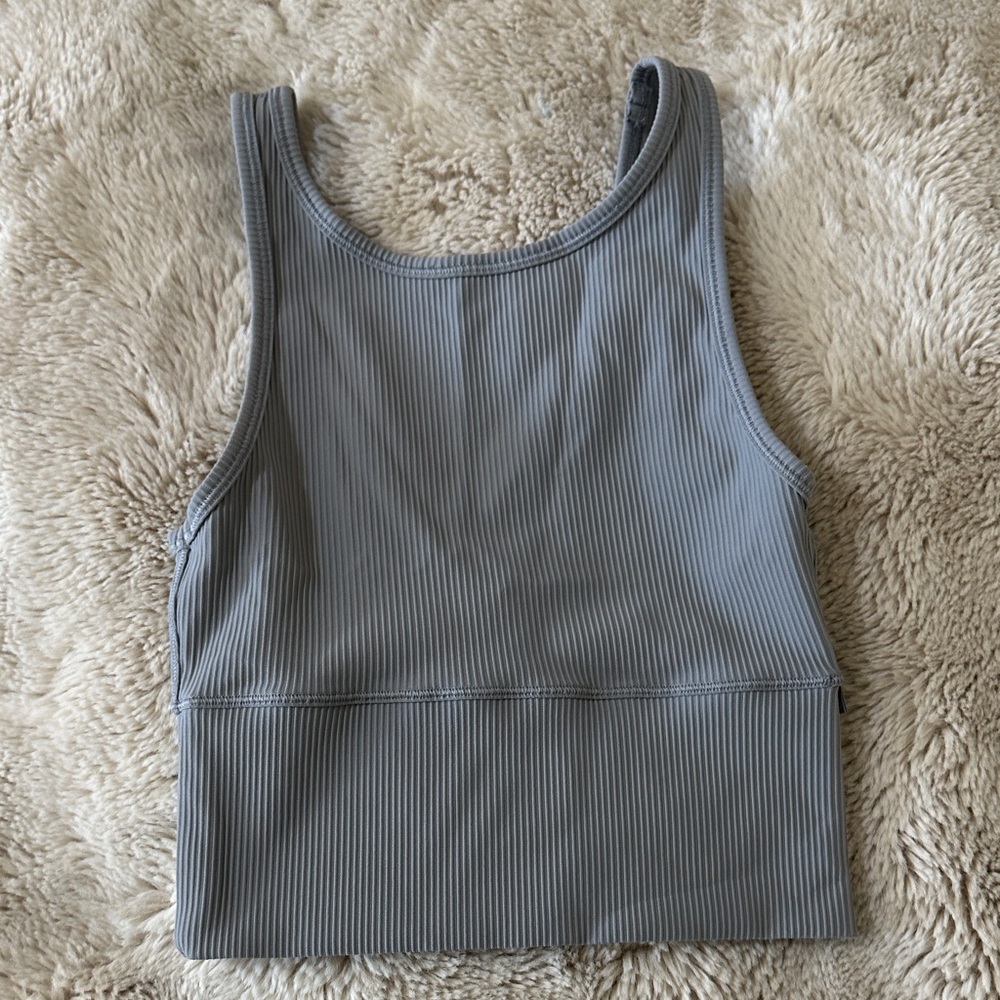 lululemon athletica Ribbed Grey Tank Top